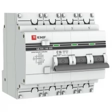 Дифференциальный автомат АД-32 (селективный) 3P+N 63А/100мА EKF PROxima DA32-63-100S-4P-pro