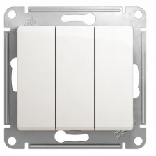 Выключатель SCHNEIDER ELECTRIC GLOSSA сх.1+1+1, 10АХ, механизм, перламутр