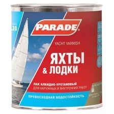 Лак алкидно-уретановый Parade L20 яхтный матовый 0,75 л