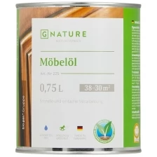 GNature 225, Möbelöl Масло с воском, для мебели и других деталей интерьера, подчеркивающее структуру дерева 0,375 л