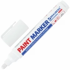 Маркер-краска лаковый (paint marker) 6 мм, красный, нитро-основа, BRAUBERG PROFESSIONAL PLUS EXTRA, 151452