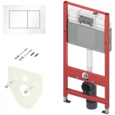 Инсталляция для подвесного унитаза TECE Base 2.0, комплект 4 в 1 с панелью смыва тесеnow белая глянцевая 9400413