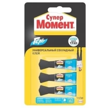 HENKEL Суперклей HENKEL момент мини трио гель 1 гр 3 шт 203356