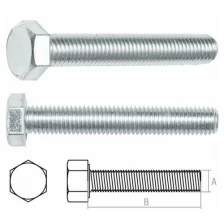 Болт М8х160 мм шестигр., цинк, кл.пр. 5.8, DIN 933 (20 шт в карт. уп.) STARFIX (SMC3-15613-20)