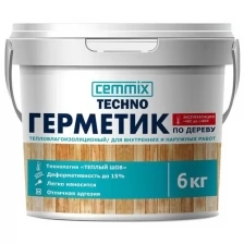 Герметик акриловый для дерева Cemmix Теплый шов, 6 кг, дуб