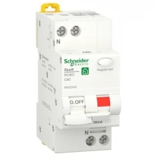 Дифференциальный автомат (АВДТ) Schneider Electric 2Р 40А 30мА 6кА С AC 1P+N Resi9 Электромеханический