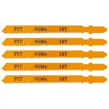 Полотна для э/лобзика по дереву, европ.хвостовик, усиленная сталь 65 Мп, 5 шт., 12 ТPI